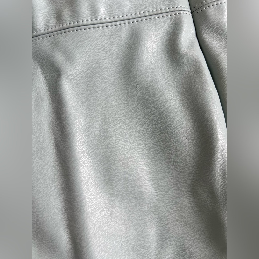 Topshop Faux Leather Flared Pants with Split Hem - Picture 9 of 9